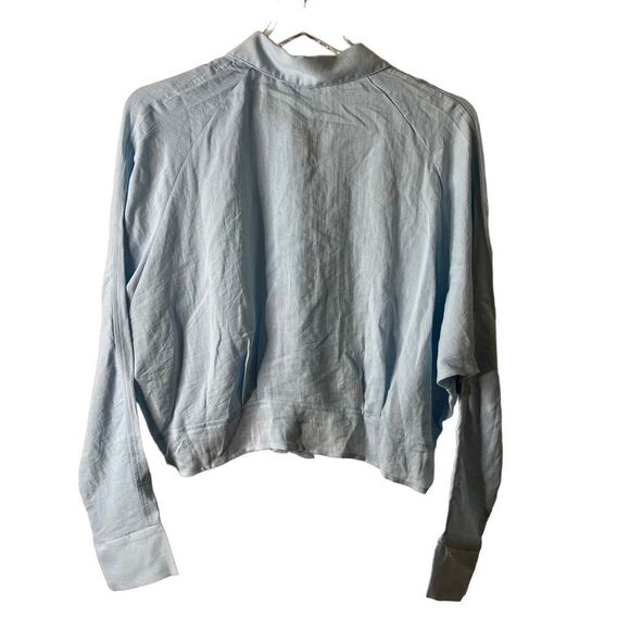 Line & Dot Lindsay Tied Cropped Button Shirt size XS NWT - Picture 6 of 9